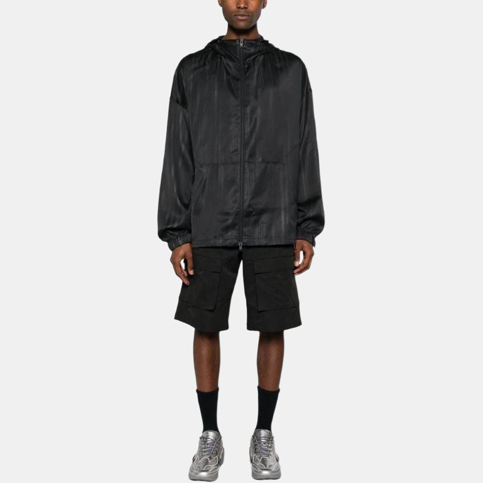 Y-3 Куртка с длинным рукавом и капюшоном с логотипом Letter, свободная, на молнии, мужские куртки, черная IN4343