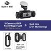 WIFI Dash Cam 4 Channel 360° Car Camera Black Box Front Left Right Rear View Car DVR Video Recorder G-Sensor 24H Parking Monitor