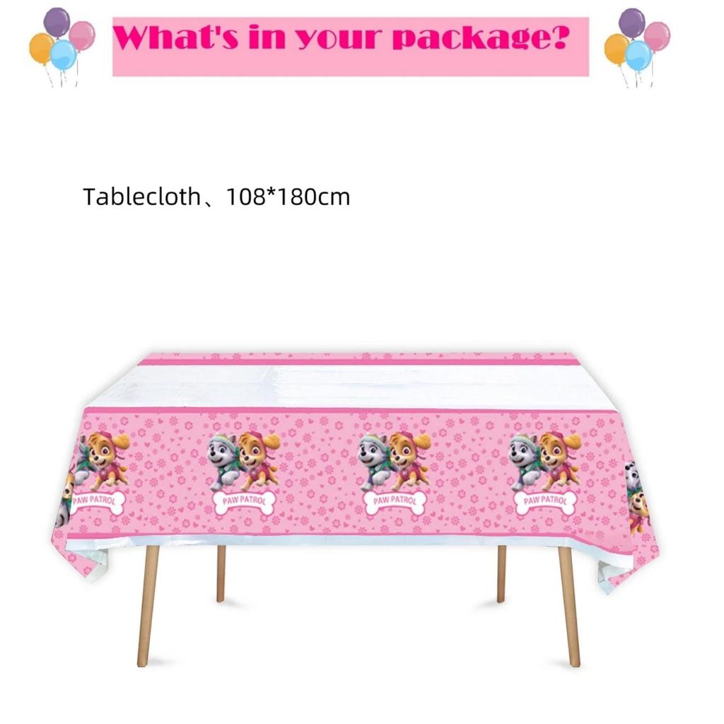 Розовая Вечеринка в честь Дня Рождения Щенячий Патруль Декор Скай Одноразовая Посуда Скатерть Тарелки Фольгированные Шары Праздник для Малыша Девичник Товары для Вечеринки