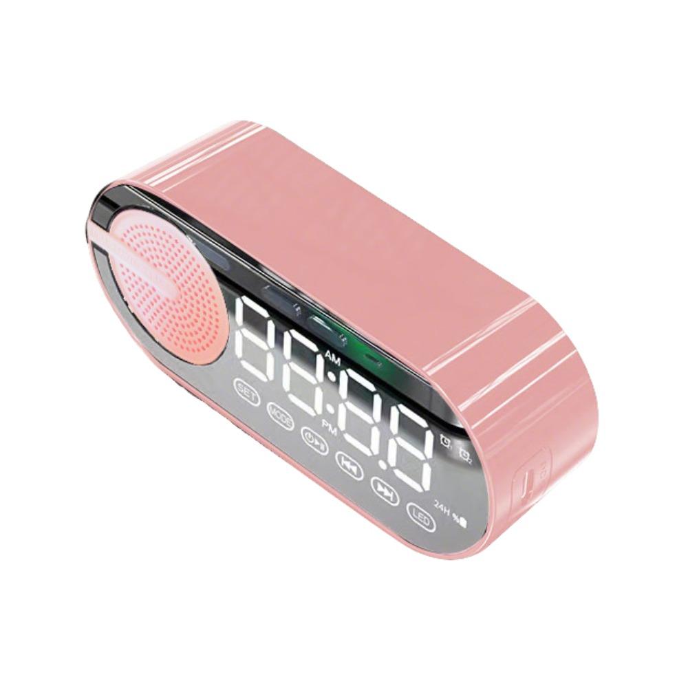 USB-зарядка Радио Будильник RGB Портативная Bluetooth-колонка Большой дисплей Зеркало Цифровой Для спальни Комнаты Офиса Настольные