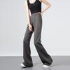 Women Flared Pants Elastic High Waist Adjustable Drawstring Athletic Loose Pants with Pockets