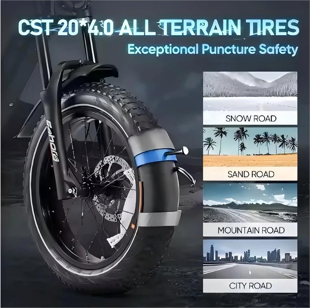 eAhora Juliet II 1500W electric bike 52V 60AH battery, fast 55km/h full suspension and hydraulic brakes 20*4 inch fat tire bike