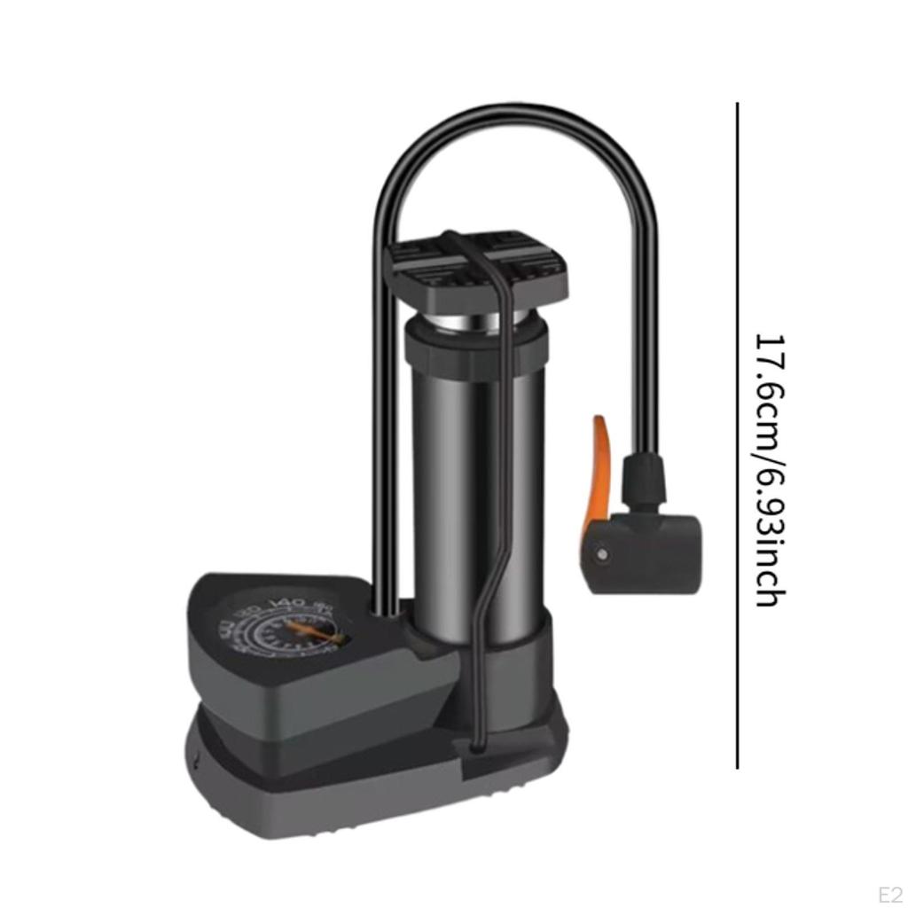 Велосипедный напольный насос, ножной насос, компактный насос для шин, мяч, воздушный насос, с манометром для плавания