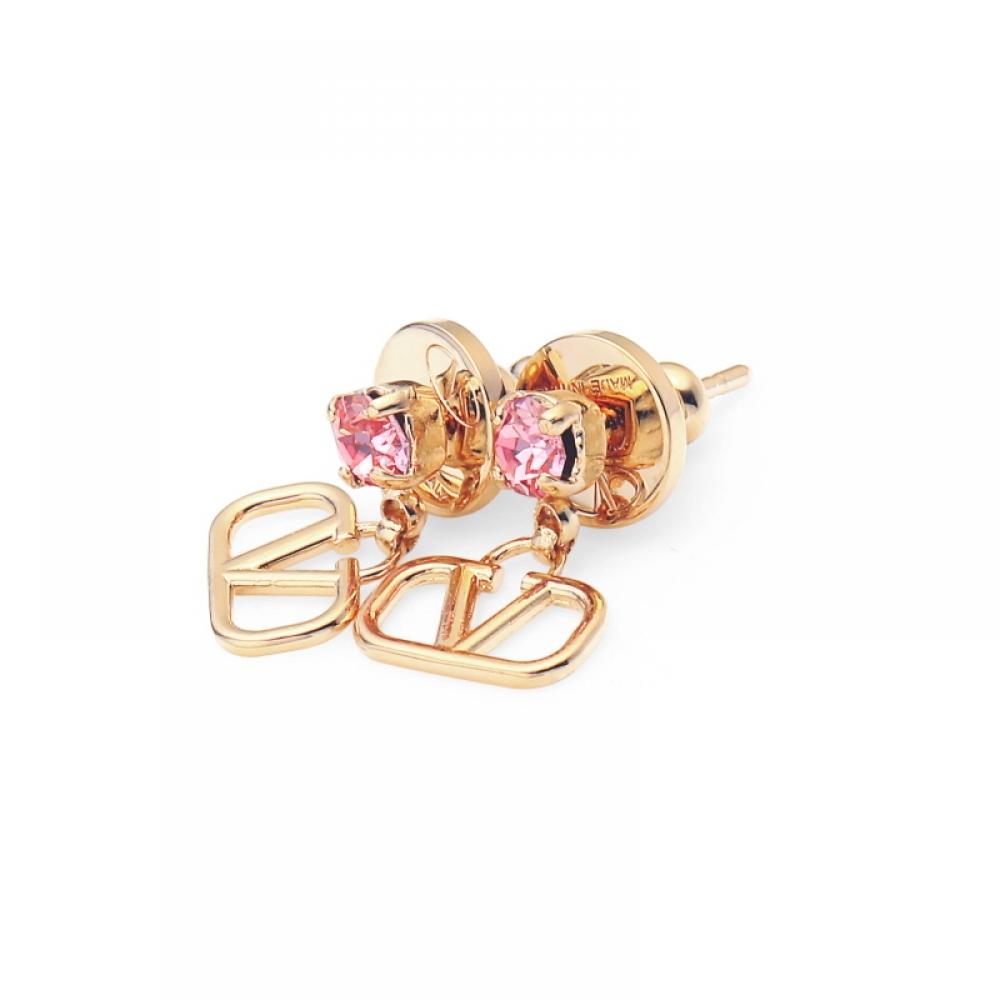 Valentino GaraVani V Logo Crystal Drop Earrings J0h29 Ycw 0V3