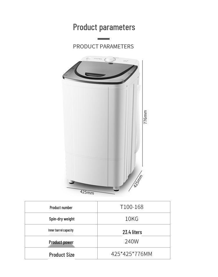 Стиральная машина с большой загрузкой и функцией отжима для одежды и обуви - Идеально подходит для общежитий и съемного жилья