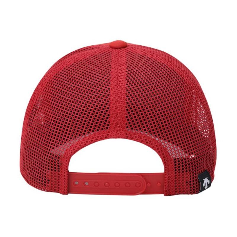 DESCENTE Breathable Polyester Casual Duckbill Cap Unisex Couple Style Red peaked SQ223ECP40-RED0