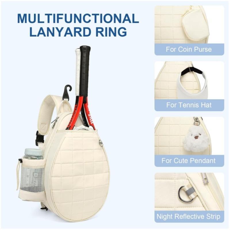 Shoulder Sports Racket Backpack, Large Capacity Travel Multi-compartment Storage Bag with Separate Shoe Compartment
