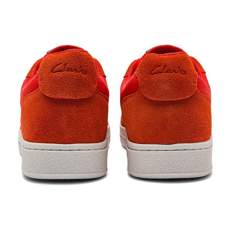 Clarks Серия Арт Замша Коровья Кожа Ткань Ретро Мода Повседневные Кроссовки Мужские кроссовки Гранатово-Красный 261703997