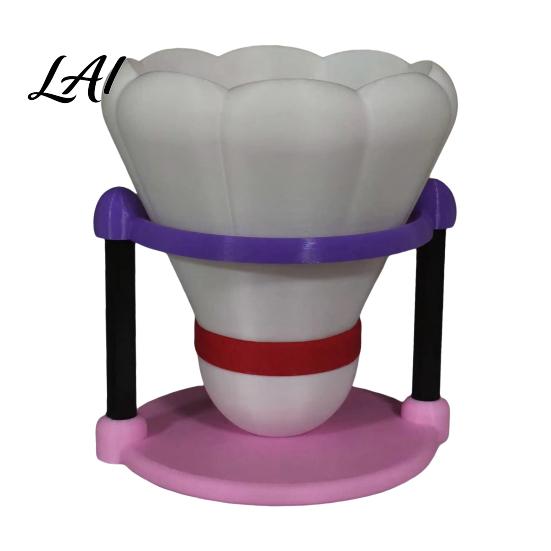 Unique Gift for Students 3D Printed Badminton Pen Holder Desktop Stationery Organizer Creative Desk Makeup Brush Storage Container Cup Office