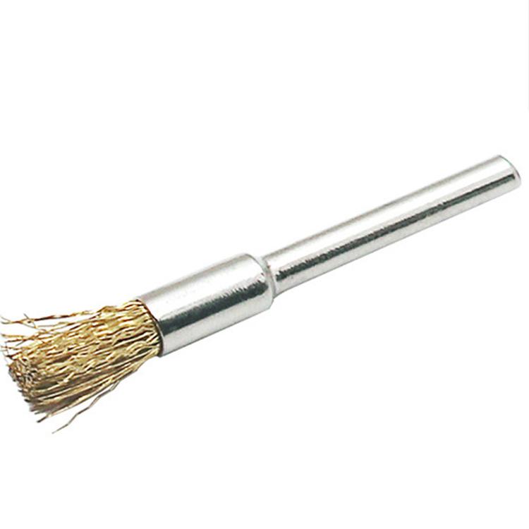 Wire Wheel Brush 6mm Shank Copper Plating Stainless Steel Wire Wheel Brush Grinder Rotary Tool