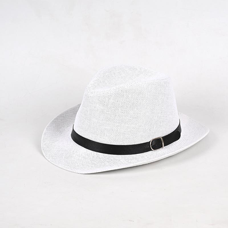 Summer New Western Cowboy Hat Men's Beach Play Top Hat Straw Hat Breathable Cool Hat Sun Hat