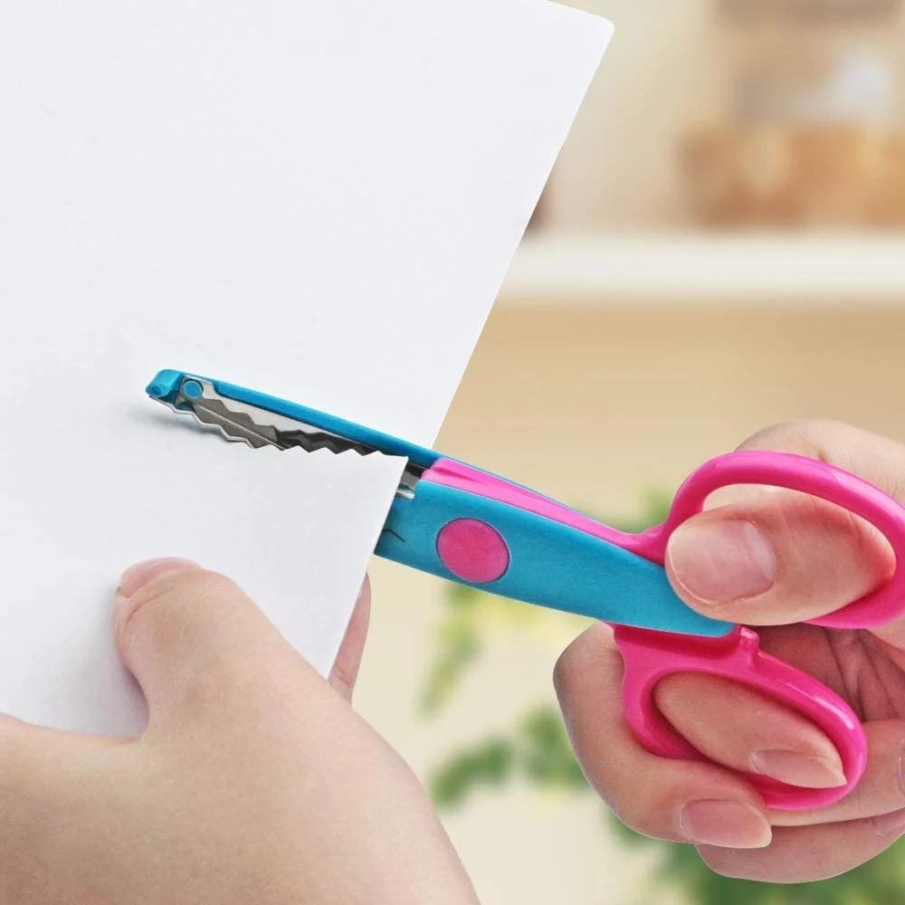 Студенческий DIY Цветной Альбом Декоративные Кружевные Ножницы Удобные Ручные Ножницы Ножницы для Бумаги Художественные Безопасные Ножницы