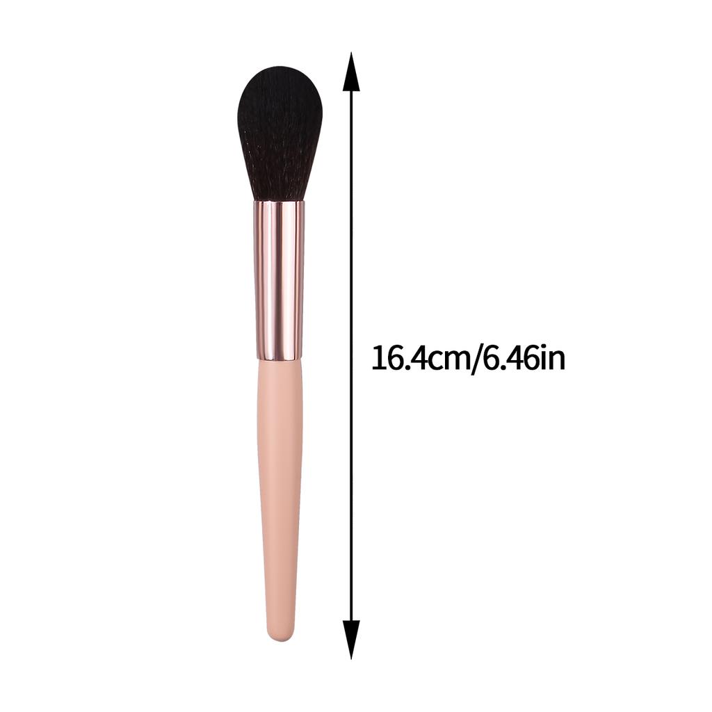 3PCS High-end Wooden Handle Imitation Animal Hair Blush Brush, Highlighter Brush, Contour Brush, Portable Beginner Makeup Brush