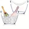 Anti-fall Transparent Ice Bucket 4/8/12L Champagne Bottles Ice Cooler Wine Chilling Bucket  Gift