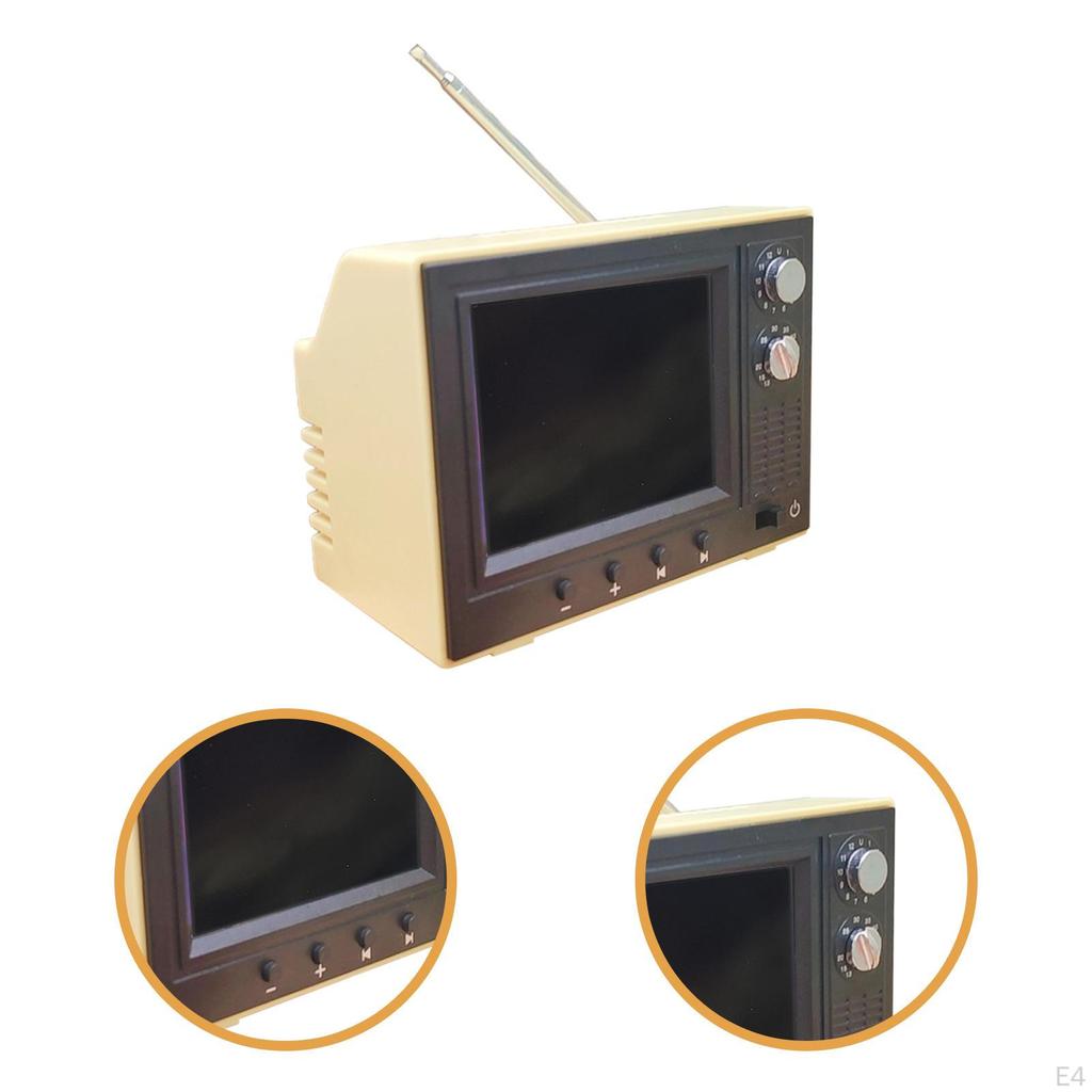 Dollhouse TV Mini Television Set 1/12 Miniature Furniture Can Play Video Gift Tiny