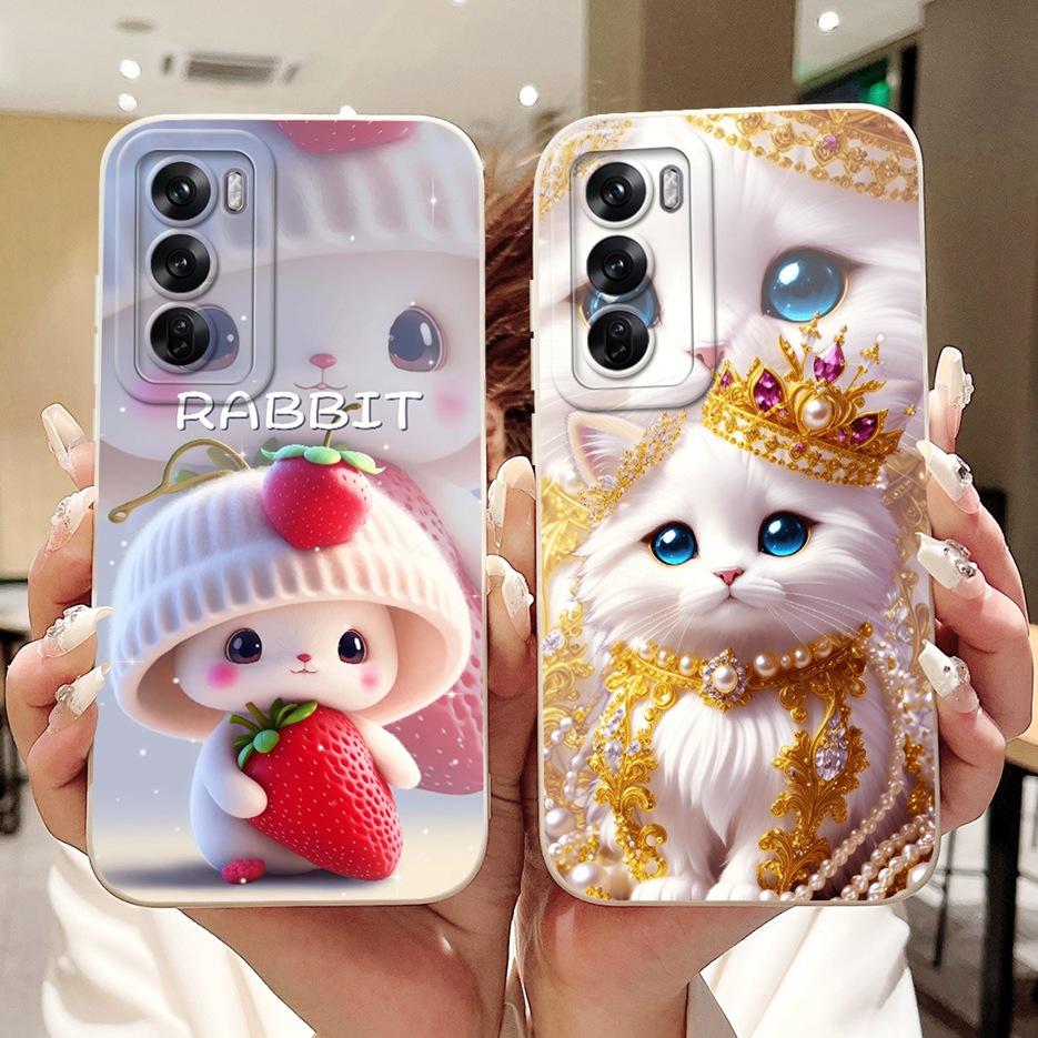 For Oppo Reno 12 Pro Case CPH2629 New Fashion Candy Painted Cover Soft TPU Matte Phone Case For Oppo Reno12 Pro 5G Fundas Bumper