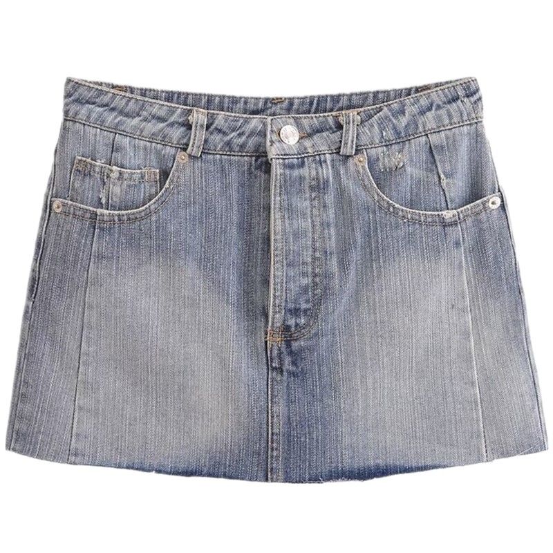 Fashion Style 2024 Summer New Women's Clothing Mid Waist Classic All-Matching Jeans Mini Skirt Short Skirt 0541092
