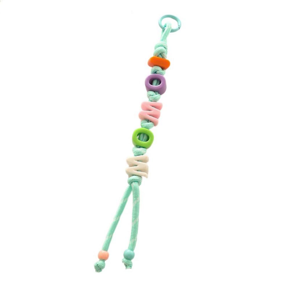 Anti-Lost Mobile Phone Lanyard Colorful Beaded Tassel Pendant Cute Acrylic Beads Keychain Gift