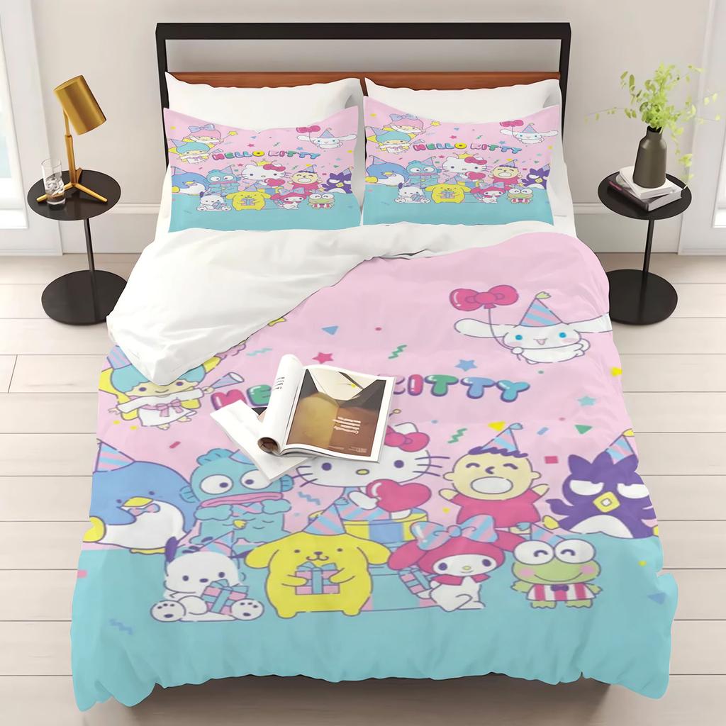 Серия Sanrio 3-предметный Комплект постельного белья One Piece Comforte Luxus Изысканный подарок на день рождения Полиэстер Домашний декор