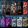 Bape Sharks Модный Дизайн Чехол Для iPhone Samsung Galaxy Redmi Note S 17 16 15 14 13 20 24 25 54 Pro Max Ultra Fe Крышка из Закаленного Стекла