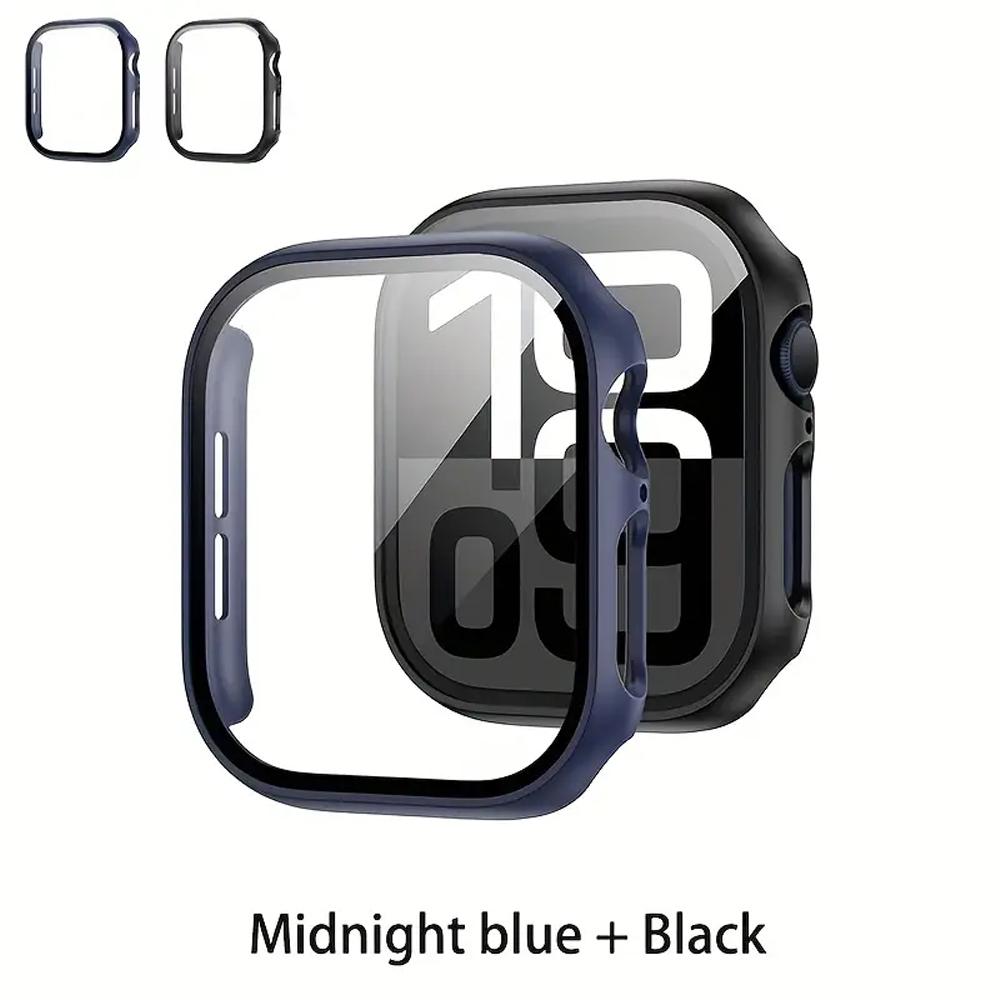 Защитная пленка для корпуса Apple Watch 10 9 8 7 6 5 4 SE 46мм 42мм 45мм 44мм 41мм 40мм Закаленное стекло PC Бампер Чехол Защитные