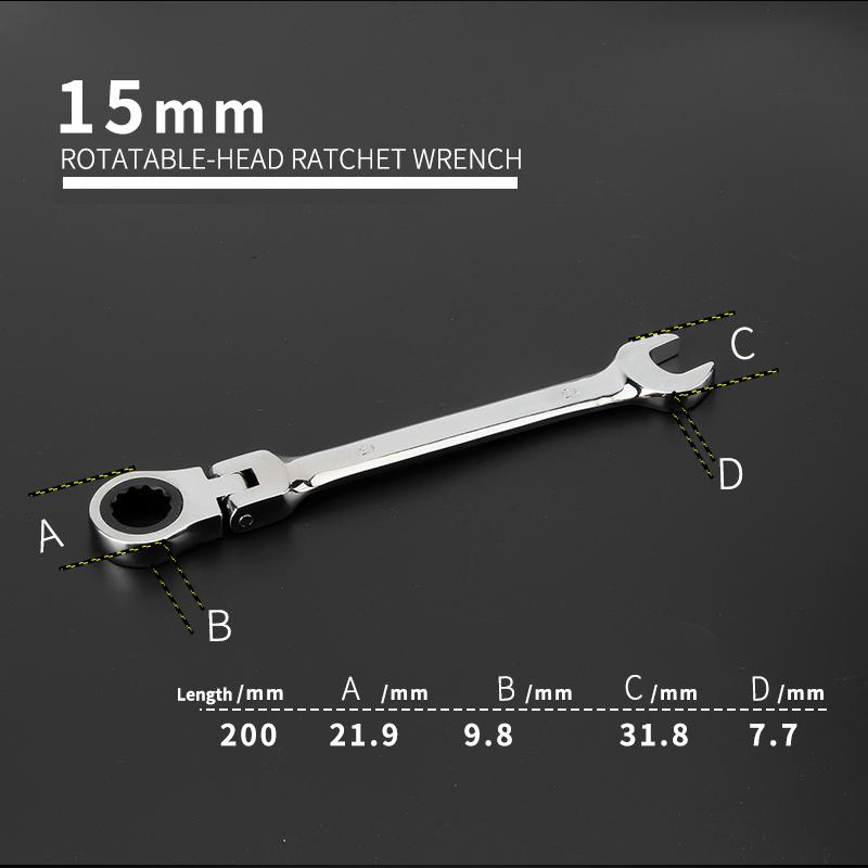 Многофункциональный набор ключей с трещоткой на 180 градусов, гибкие рожковые ключи для ремонта автомобилей, ручные инструменты, комбинированный гаечный ключ