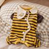 Cat Warm Belly Wrap Coat With Bee Design Soft Fleece Pet Clothing Adult Kitten