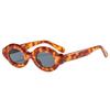 Thick frame bubble oval fashion contrasting color matching sunglasses men's and women's European and American versatile high-end inflatable sunglasses