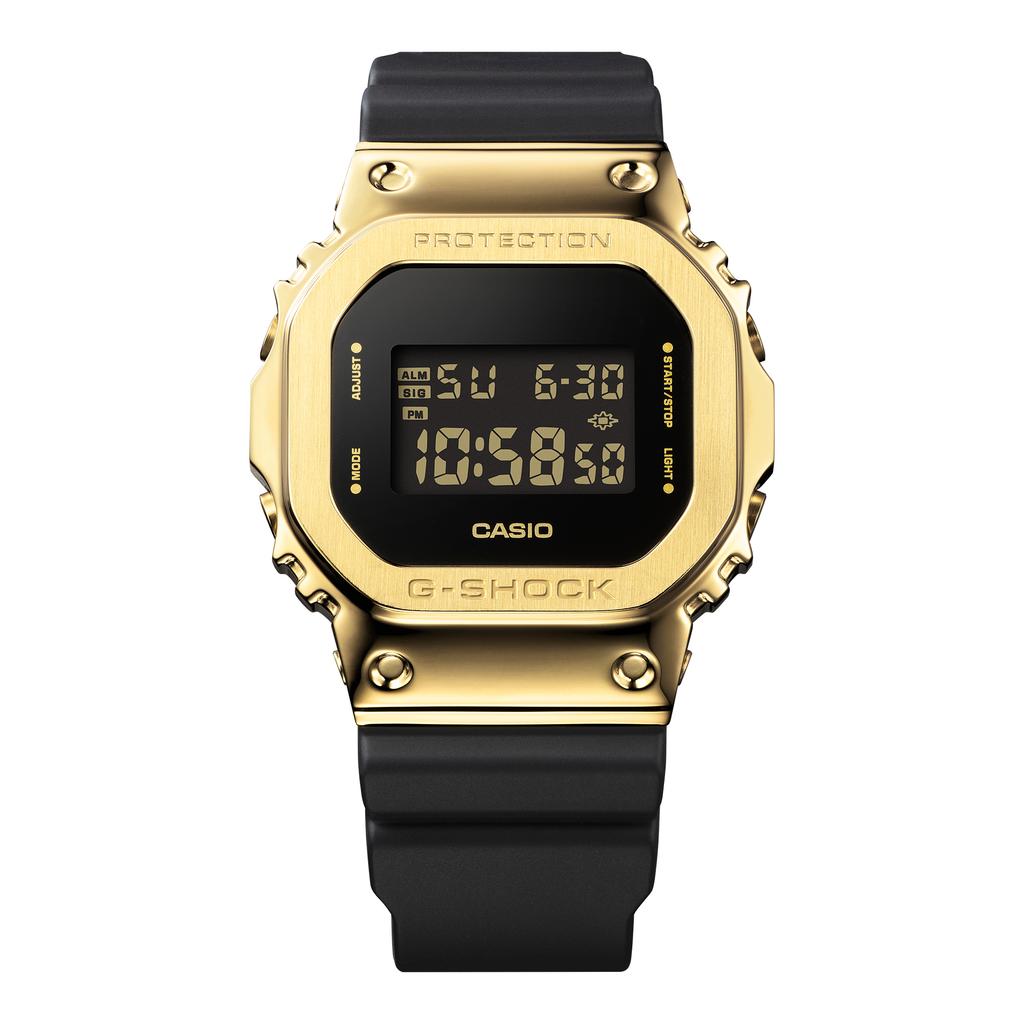 Casio Мужские кварцевые часы из нержавеющей стали 200M Водонепроницаемые Ударопрочные с будильником GM-5600G-9