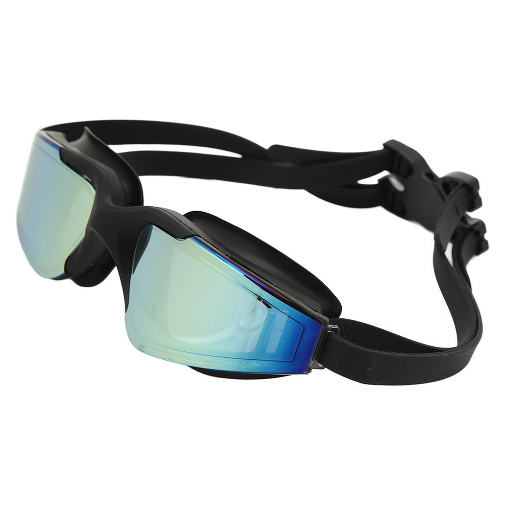 Очки для плавания Защита от запотевания HD Водонепроницаемые Силиконовые Широкий обзор Очки для плавания для взрослых детей Черные