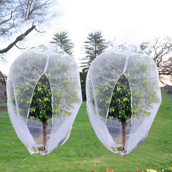 Сетчатый чехол для растений, защита от насекомых, полная защита, шнурок и застежка-молния, защита от птиц, цикад, фруктовое дерево, кусты черники
