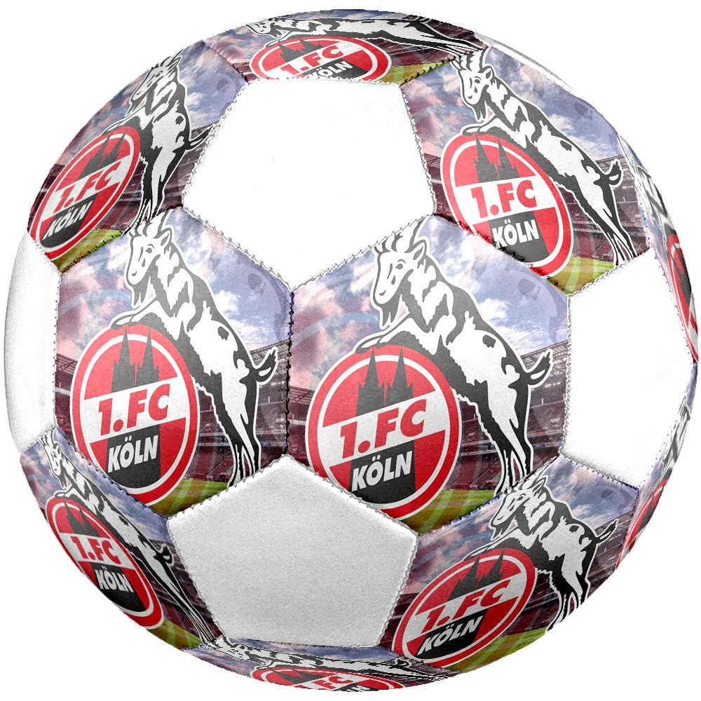 Koln FC Size 5 Soccer Ball, Machine-Stitched PVC, Durable & High Bounce, All Ages Fit, fan merchandise, matches & outdoor use.