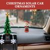 Solar Santa Claus Shaking Toy Car Dashboard Dancing Figure Toy Brown Creative Car Bobbleheads Decorative Ornament
