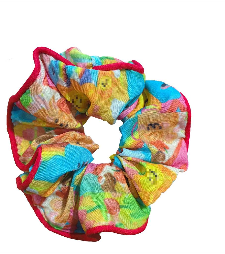 Korean New Cute Sweet Elastic Hair Bands Women Floral Print Hair Rope Barrettes Headwear Girls Hair Accessories