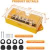 MECMO 7 Way Trailer Wire Junction Box Clear Cover Color-Coded 7 Pin Terminal Studs, Heavy Duty 7 Gang Trailer Wiring Connector Weatherproof