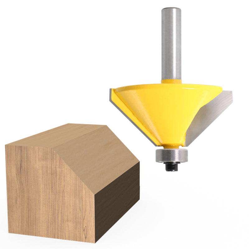 1 шт., 8 мм хвостовик, большой фрезерный станок с фаской и кромкой 45 градусов, режущий инструмент по дереву, фрезы для деревообработки