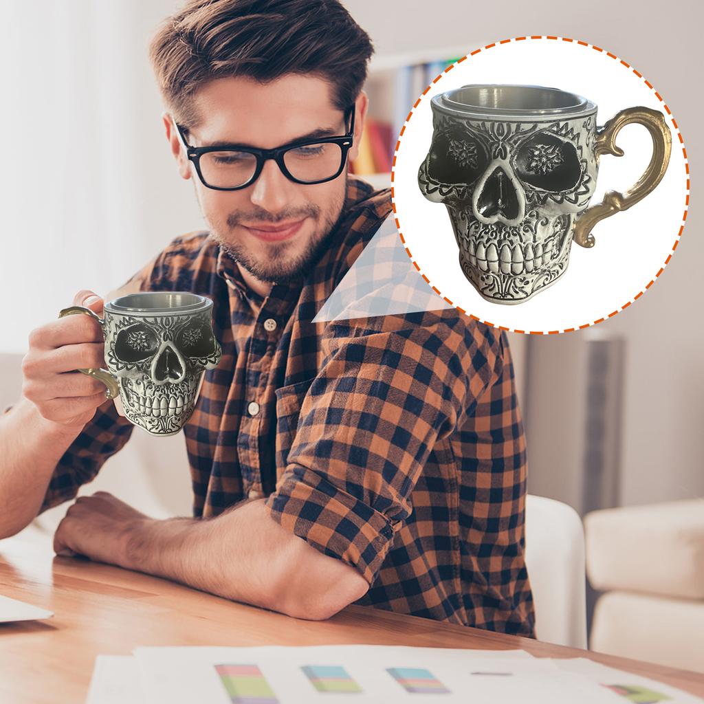 Кофейная чашка, Позолоченная готическая чайная чашка из смолы,Кофейная чашка