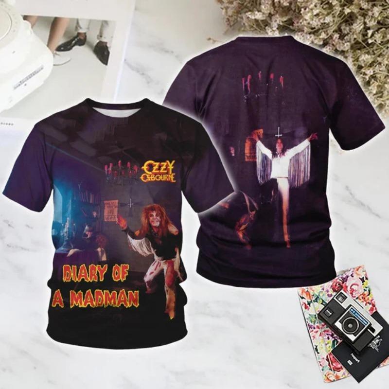Футболка с 3D-печатью Rock Band OZZY OSBOURNE для мужчин и женщин, модная футболка, хип-хоп топы, футболки, детская футболка, топ в стиле хэви-метал