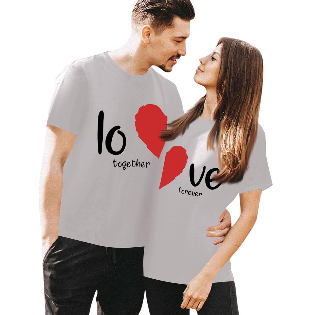 Мужская повседневная футболка с круглым вырезом и коротким рукавом с принтом ко Дню святого Валентина