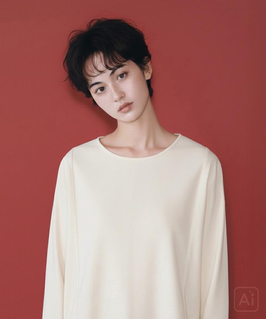 DIAMOND LAYLA Modal Second Layer Longsleeve T101 Ivory