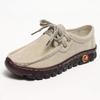Lucyever Fashion Flock Platform Sneakers Women Plus Size Slim Up Flats Shoes Women Non Slip Thick Sole Promise Shoes 43