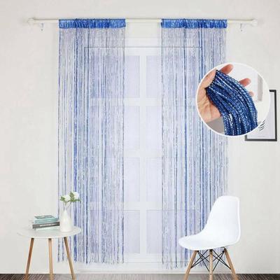 Москитная сетка 100 x 200 см Дверь Окно Блестящий Подвесной Ламбрекен Разделитель Драпировка Нитяная штора с кисточками