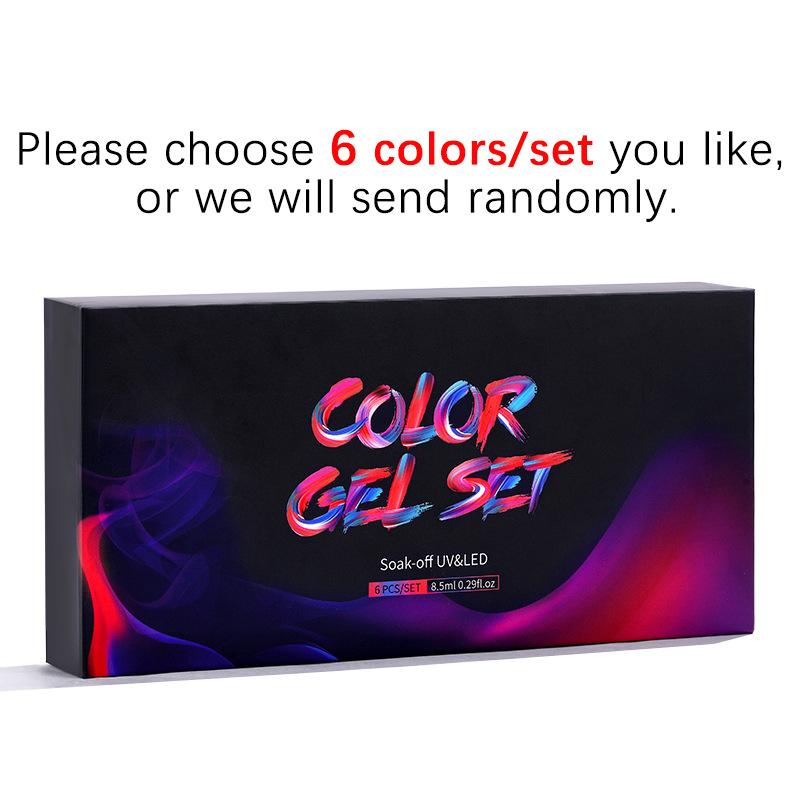 Набор клея для лака для ногтей, коробка из 6 штук для дизайна ногтей, клей для Барби, клей для фототерапии