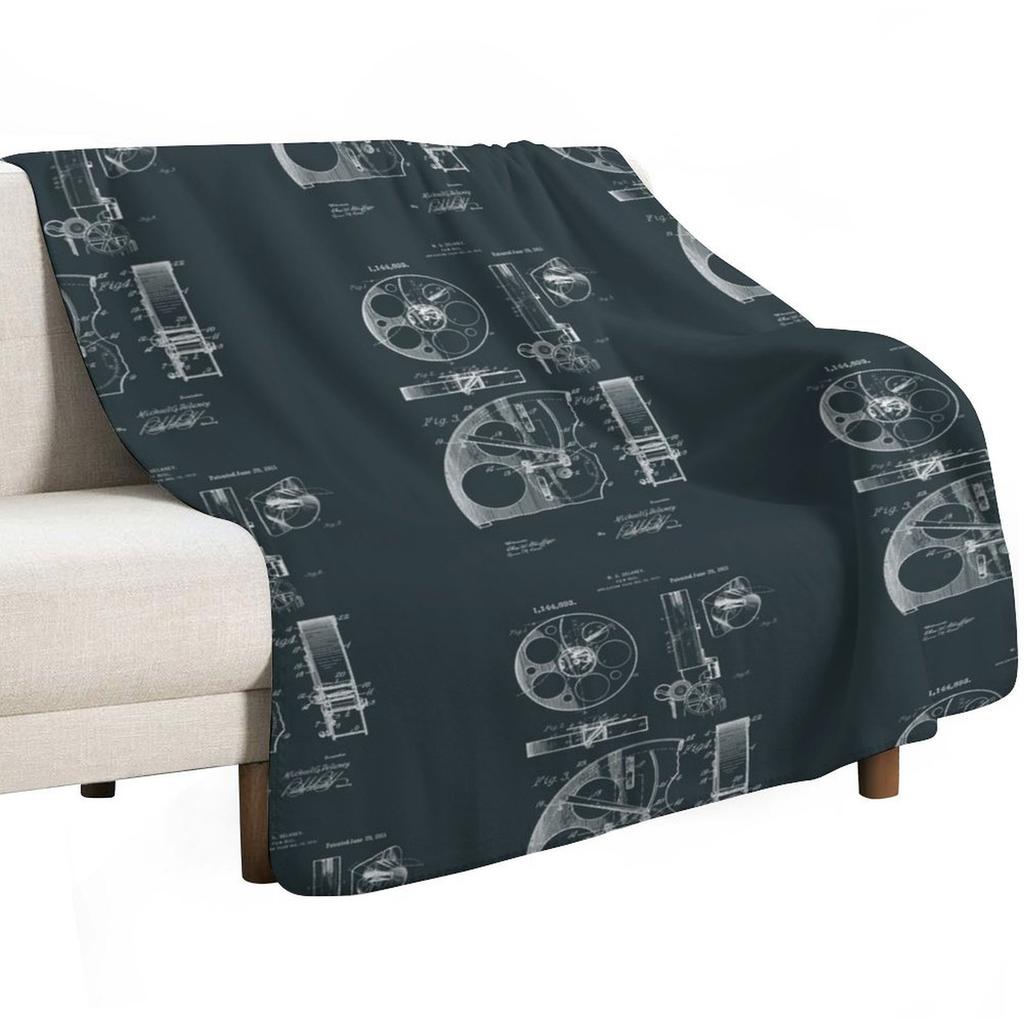 Кинооператор Пленочный бобинный Патентные рисунки 1915 года Плед Теплый уютный плед для гостиной дивана