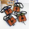 Sports Crossbody Phone Pouch Korean Style Patchwork Square Bag Versatile Nylon Shoulder Bag Travel