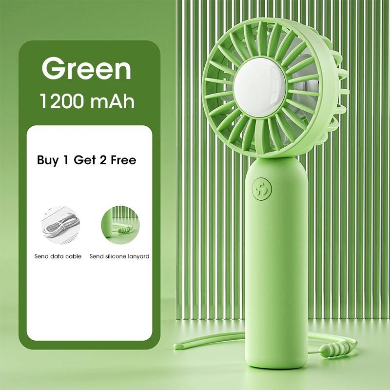 2025 USB Rechargeable Handheld Mini Fan 3-Speed Portable for Outdoor Office Desk Travel Summer