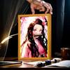 Anime Figure Light Painting Photo Frame USB Night Light Tanjirou Nezuko Zenitsu Action Led Lamps Bedroom Decor Chirstmas Gifts