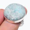 Larimar Gemstone 925 Sterling Silver Jewelry Ring Size 8