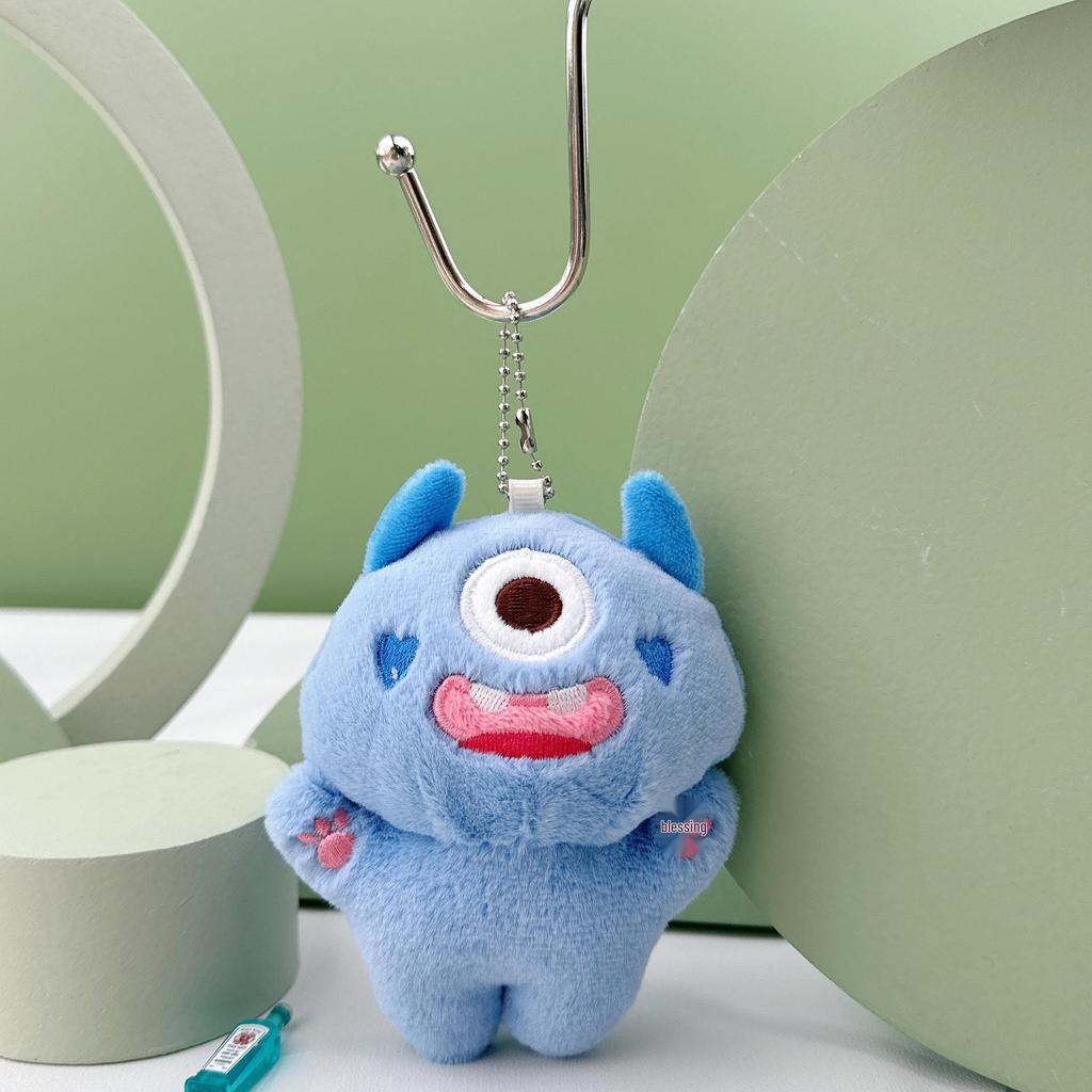 Cute Cartoon One-Eyed Monster Plush Keychain and Backpack Decoration