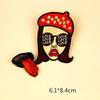 Cartoon Fashion Girl Embroidery Cloth Sticker Lipstick Letter Lip Cloth Sticker Patch Sticker DIY Clothes Pants Patch Sticker